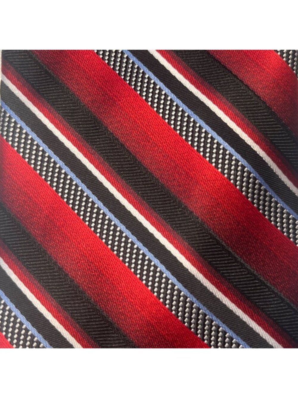 The Savile Row Company Mens Red & Black Striped Necktie  (3/$15) - Picture 4 of 8